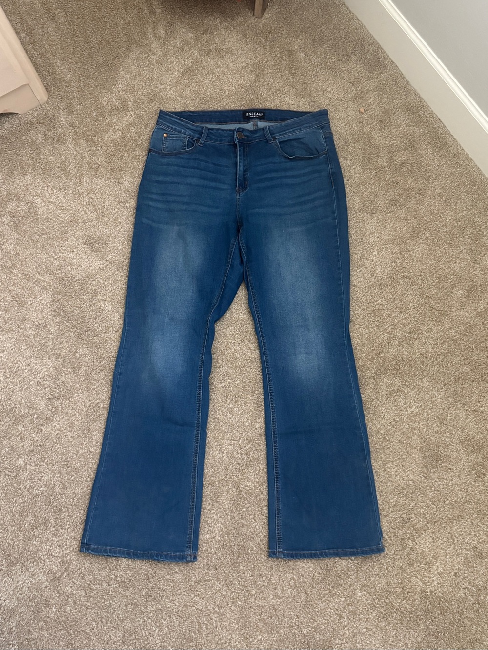 Medium Blue Enjean Bootcut Jeans